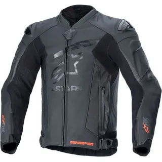 Alpinestars GP Plus R V4 Rideknit Motorrad Lederjacke - schwarz-schwarz - 50