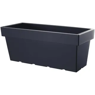 Spetebo XXL Pflanzkübel eckig in anthrazit - 80 x 35 cm - Kunststoff Blumenkübel groß - Outdoor Garten Blumentopf Pflanztopf Blumenkasten Pflanzkasten