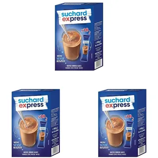 Suchard Express Trinkschokolade, 10x 14,5g Sticks mit kakaohaltigem Getränkepulver, für kalte oder warme Milch (Packung mit 3)