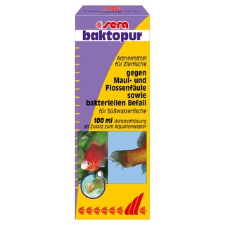 sera baktopur 100 ml - Arzneimittel für Fische gegen bakterielle Infektionen (z. B. Maul- und Flossenfäule), Medizin fürs Aquarium