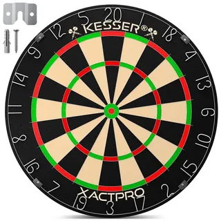 Kesser Dartscheibe Classic Sisal inkl. 9 Dartpfeilen mit Metallspitze