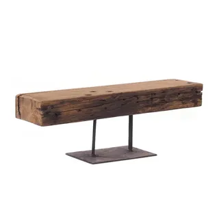 DESIGN DELIGHTS Kerzenständer, Natur, Holz, 60x22x14 cm, Dekoration, Kerzen & Zubehör, Kerzenhalter