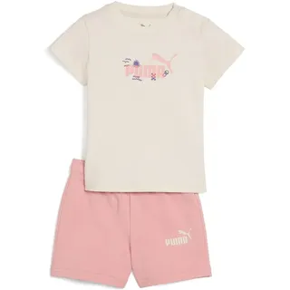 Puma Unisex Baby MINICATS SANDY ADVENTURES Tee and Shorts Set INF Gestrickte Anzüge, Alpine Snow, 104