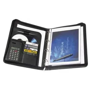 GENIE Ringbuchmappe Exclusive Lederimitat DIN A4 schwarz