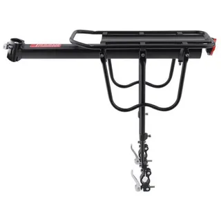 BAYLI Universal Fahrrad Gepäckträger für hinten Belastbarkeit: 50 kg | Aluminum Sattelstütze |Citybike Taschenträger | Mountainbike Gepäck Träger mit Schnellspanner | Farbe Schwarz | Fahrrad Zubehör