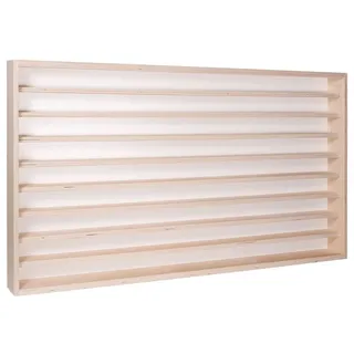 Vitrine Sammlervitrine Holz / 100 cm x 55 cm x 7,5 cm Fächer 9-  V10