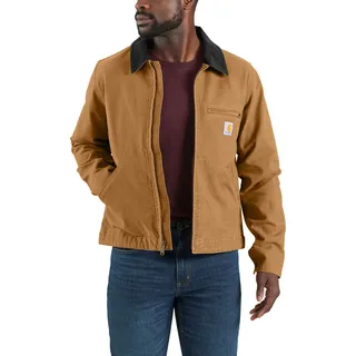 CARHARTT Duck Detroit Rugged Flex Detroit, Textiljacke - Hellbraun/Schwarz - L