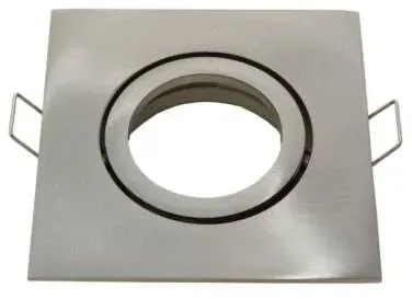 Einbaurahmen MR16 eckig schwenkbar 90mm Klickverschluss eisen gebürstet LC-Light E4459-5