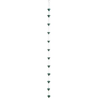 Esschert Design Regenwasserkette Grünspan, aus dem Material „Eisen“, 7,9 x 7,9 x 254,0 cm