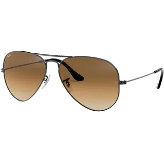 Large Metal RB3025 004/51 58-14 gunmetal/light brown gradient
