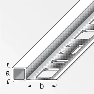 Alfer Quadratprofil Aluminium eloxiert poliert chrom optik