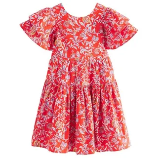LAURA ASHLEY Partykleid Laura Ashley Festliches Kleid mit Blumenmuster (1-tlg) rot 92 (2 J.)