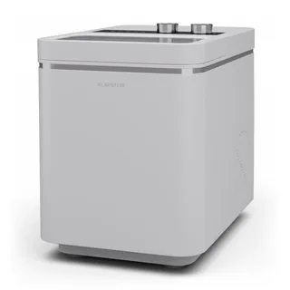 Klarstein IceCraft Eismaschine 2 Modi 1,3 Liter Kaltwasser Automatische Reinigung, Eiswürfelbereiter für Küche – | Weiß
