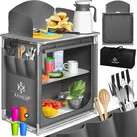 KESSER® Campingschrank, Campingküche mit Aluminiumgestell,  inkl.Tragetasche ,  Kocherschrank für Camping , Campingmöbel , Outdoor