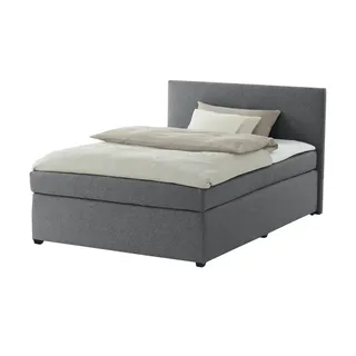 deinbett Boxspringbett ¦ grau ¦ Maße (cm): B: 147 H: 104