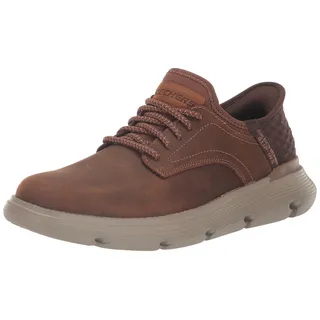 SKECHERS Garza - Gervin lässige Herren-Schlupfschuhe, Dunkelbraun, 12 Wide