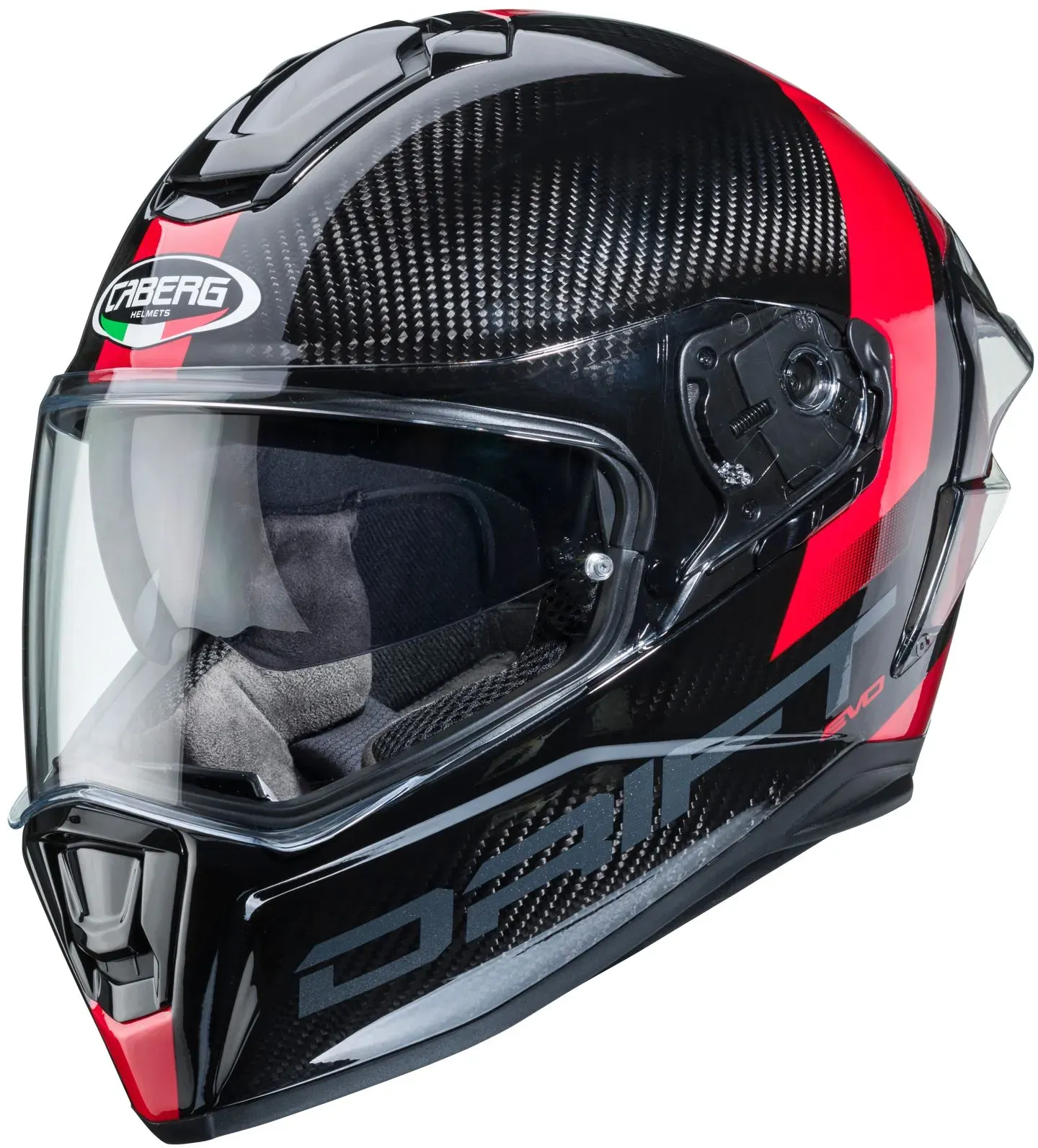 Caberg Drift Evo Sonic Carbon Integralhelm - schwarz-rot - 2XL (63/64)