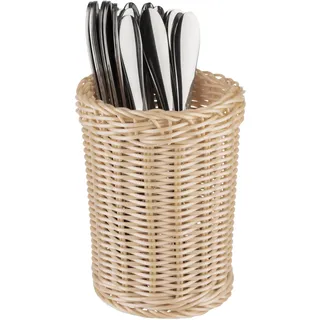APS 40130 Besteckkorb "ECONOMIC", Ø 12 cm, Höhe 15 cm, Polypropylen, beige
