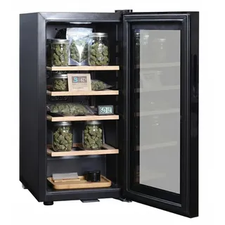Sommertal WK 50 Weinkühlschrank – 15 Flaschen, 5–20 °C einstellbar, abschließbar, LED-Beleuchtung, Glastür, Touchscreen - Schwarz