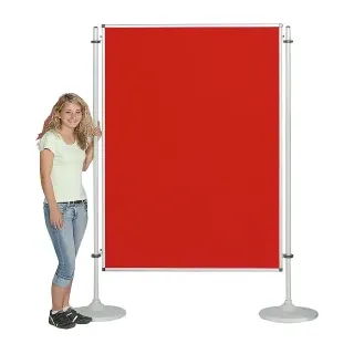Moderationswand, Coronaschutzwand mit doppelseitiger Klettenstoffoberfläche Serie NSTT F