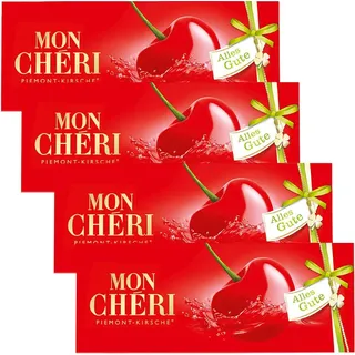 Mon Cheri Likör Kirschen aus Halbbitter Schokolade 105g 4er Pack