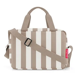 Reisenthel Kühltasche COOLERBAG TO-GO summerstripes Coffee - Kleine Lunch-Kühltasche zum Umhängen –Ideal für Picknicks, das Büro und unterwegs