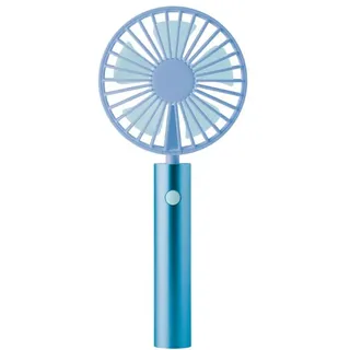 REMEMBER Handventilator Flow "Aqua" mit USB - Aluminiumgriff mit 3 Geschwindigkeitsstufen