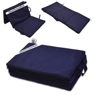 Best For Kids Faltbare Matratze für Kinder | Faltmatratze für Reisebett 120 x 60 cm | Antibakterieller Schaumstoff mit waschbarem Polyesterbezug | Faltbare Einzelmatratze – (Marineblau)