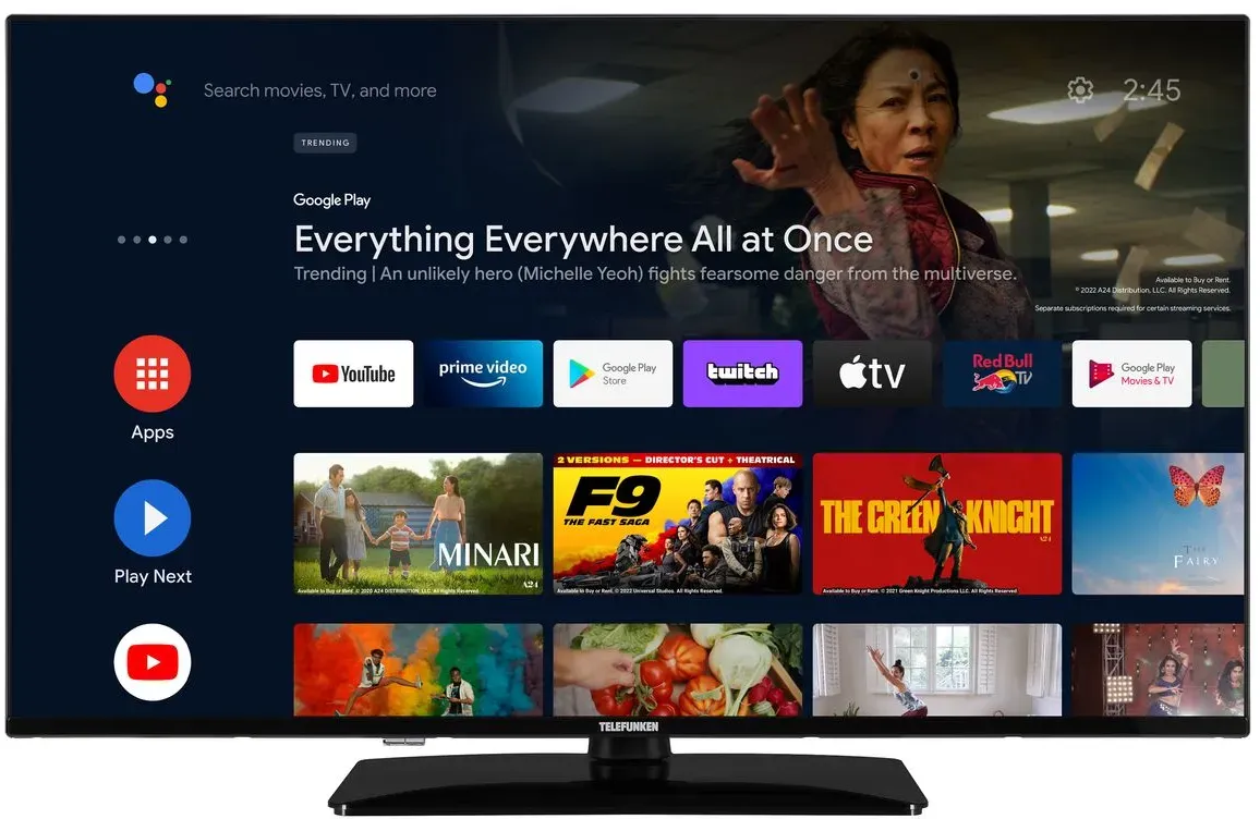 Telefunken D50U750X2CWI Fernseher 50 Zoll Android Smart TV (4K UHD, HDR Dolby Vision, Dolby Atmos)