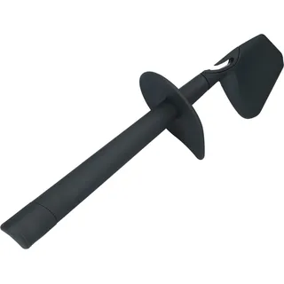 DEKAROX Spatel für Thermomix® TM31 TM5 - Ergonomischer Küchenmaschinen-Spachtel 280mm mit Sicherheitskragen spülmaschinenfest in Dunkelgrau