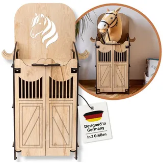 hoofly Hobby Horse Stall – Praktisches Hobby Horse Zubehör mit Türen, Haken / Idealer Pferdestall Hobby Horsing Ständer 1 Pferd | Rob...