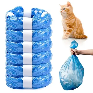 6 Stück Nachfüllpackung Nachfüllfolienringe Nachfüllbeutel kompatibel Nachfüllkasse für Litter Genie XL & Litter Locker & LitterLocker II Windeleimer und für Littycat Nachfüllkassette (6)