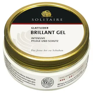 Solitaire Brilliant Gel - Pflegt und nährt hochwertige Glattleder intensiv Schuhcreme weiß