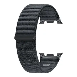 Samsung Fabric Band (M/L) für die Galaxy Watch8 | Watch8 Classic, Uhrenarmband, Original Zubehör, Stoffband, Klettverschluss, Flexible Armbandlänge, Graphite