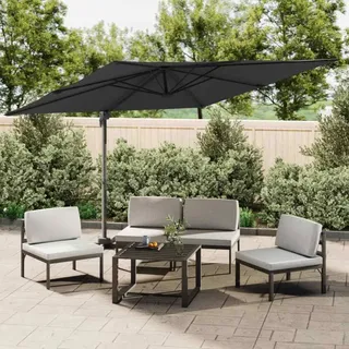 vidaXL Ampelschirm mit Aluminium-Mast 400 x 300 cm Terrakotta