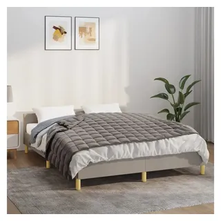 vidaXL Gewichtsdecke Grau 135x200 cm 10 kg Stoff