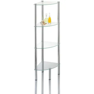 Axentia Bad-Eckregal Badregal Glas-Badezimmerregal Standregal Stand-Regal Neu