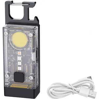 Genius Solar Schlüsselhänger mit Licht, mini Taschenlampe Flaschenöffner für Outdoor Camping Keychain Light aufladbar