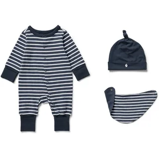 Tchibo - Baby-Set - Newborn - Gr. 50/56 - weiß/gestreift