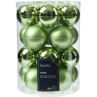 Kaemingk Weihnachtskugeln Glas 6cm matt - glänzend Christbaumkugeln Weihnachtsbaumkugeln Christbaumschmuck Weihnachtsbaumschmuck Weihnachten Grüntee