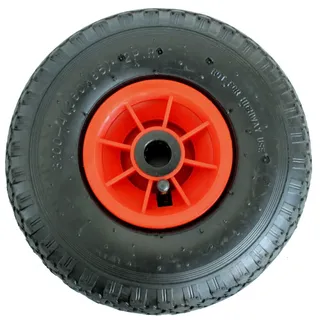Sackkarrenrad Luftrad 260x85 mm 3.00-4 Kunststofffelge Nabe Ø 20 mm robustes ... Schwarz zentrierte 75 mm Nabe