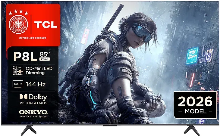 TCL 85P8L QLED TV (Flat, 85 Zoll / 215,9 cm, UHD 4K, SMART TV)
