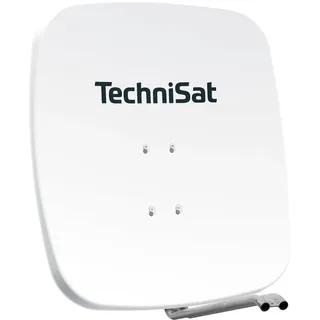 TechniSat SATMAN 65 Plus - Satellitenschüssel (65 cm Sat Anlage, Antenne mit Mast- und AZ/EL-Halterung passend für UNYSAT-Universal LNB) Weiß