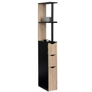 IDMarket Willy WC-Möbel Regal 3 Türen 0 x 0 x 0 cm Schwarz