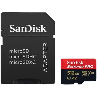 U3 V30 A2 512 GB + SD-Adapter