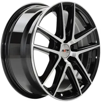 Platin P73 Diamond Black Front Polished 5.5x14 ET 35 4/100 Alufelge Schwarz