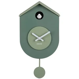 Karlsson Wanduhr Grato Cuckoo - Jadegrün - 9.2x17.5x33.2cm - Rechteck - Thermoplast - Wanduhr Modern Wohnzimmer - Wanduhren