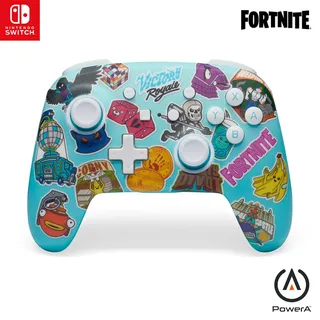 PowerA Enhanced Wireless Controller Nintendo Switch, - Fortnite Sticker Mania