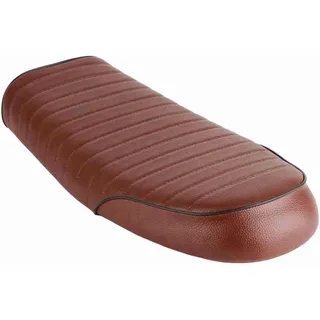 Wakects Motorradsitz, Motorrad PU Leder Vintage Racer Sitz Flachsitz Sitzkissen, Sitzänderung Leder Universal Motorradfahren (C)