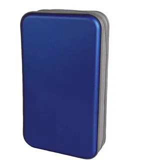 Yililay CD-Halter CD-Hülle Taschen DVD-Binder DVD Aufbewahrungstasche Hartplastik 80 Kapazitäts-bewegliches Blau
